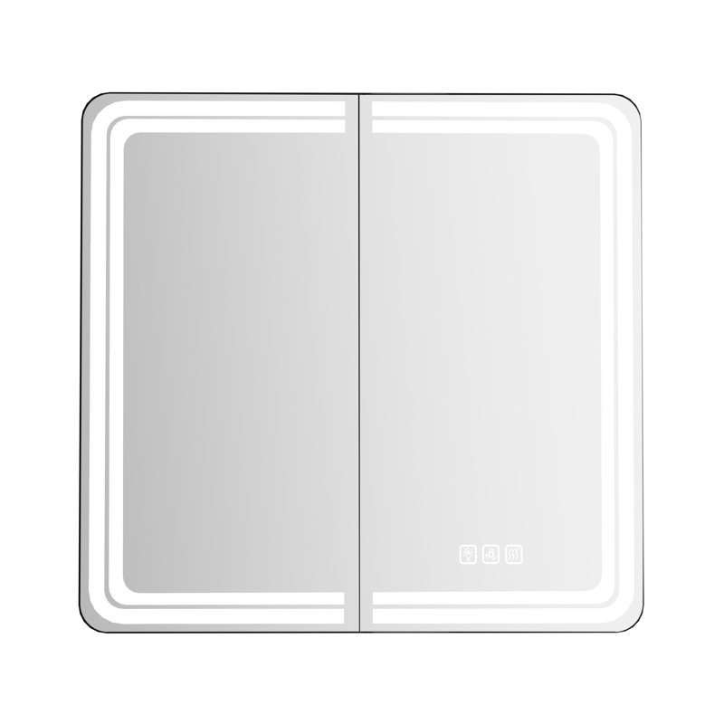 Surface and Recessed Medicine Cabinet, H 32 po x l 36 po, Argent