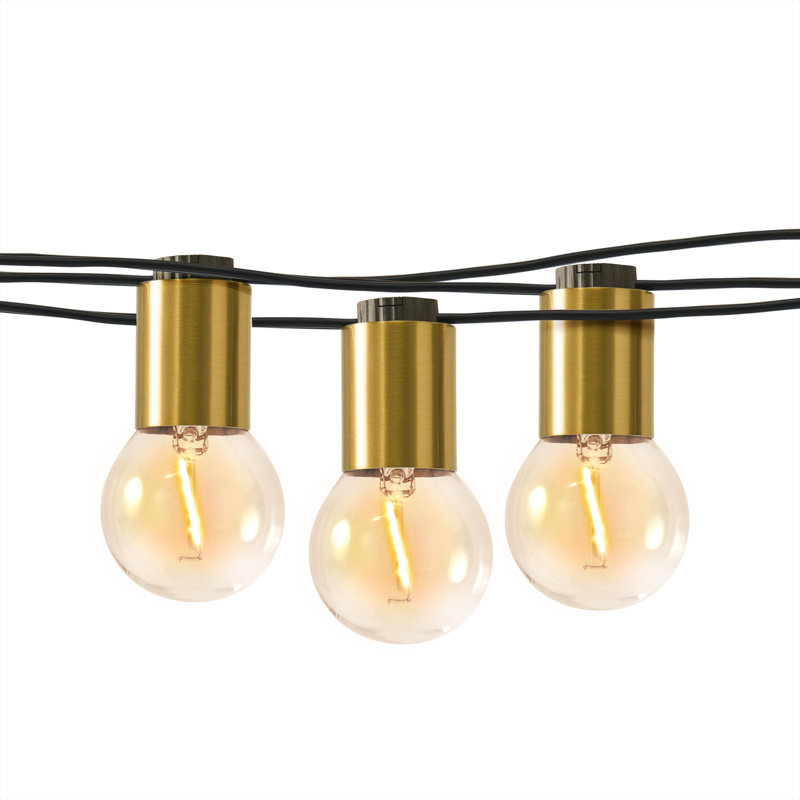 Glow Globe Edison LED Waterproof Outdoor 12 Bulb String Lights, 312"