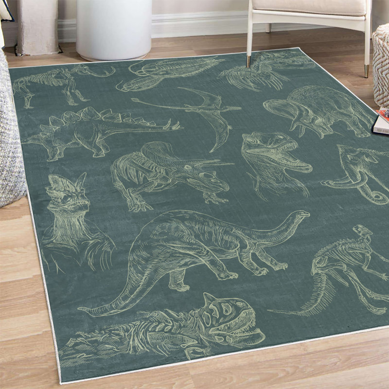 Tapis décoratif Baidy, Rectangle 4 pi x 5 pi 5 po