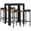 Ensemble de bar de jardin Vidaxl - noir