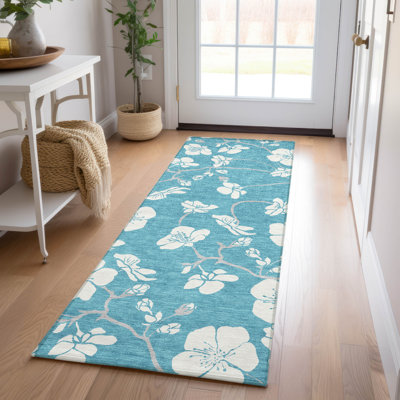 Tapis intérieur / extérieur bleu sarcelle Ensa 