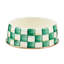 Emerald Check Large Pet Dish