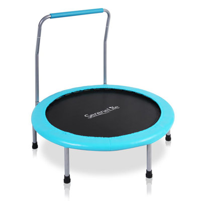 SereneLife Round Kid / Toddler Trampoline with Handlebar