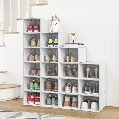 Medium Size Shoe Storage Boxes(Set of 18)