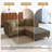 3 - Piece Upholstered Camel Corduroy Modular Sectional with Pillow Back and Removable Ottoman-1781209359