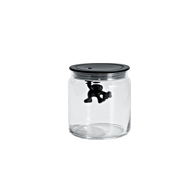 Gianni A Little Man Holding on Tight Kitchen Box, Black, 23.67 oz.
