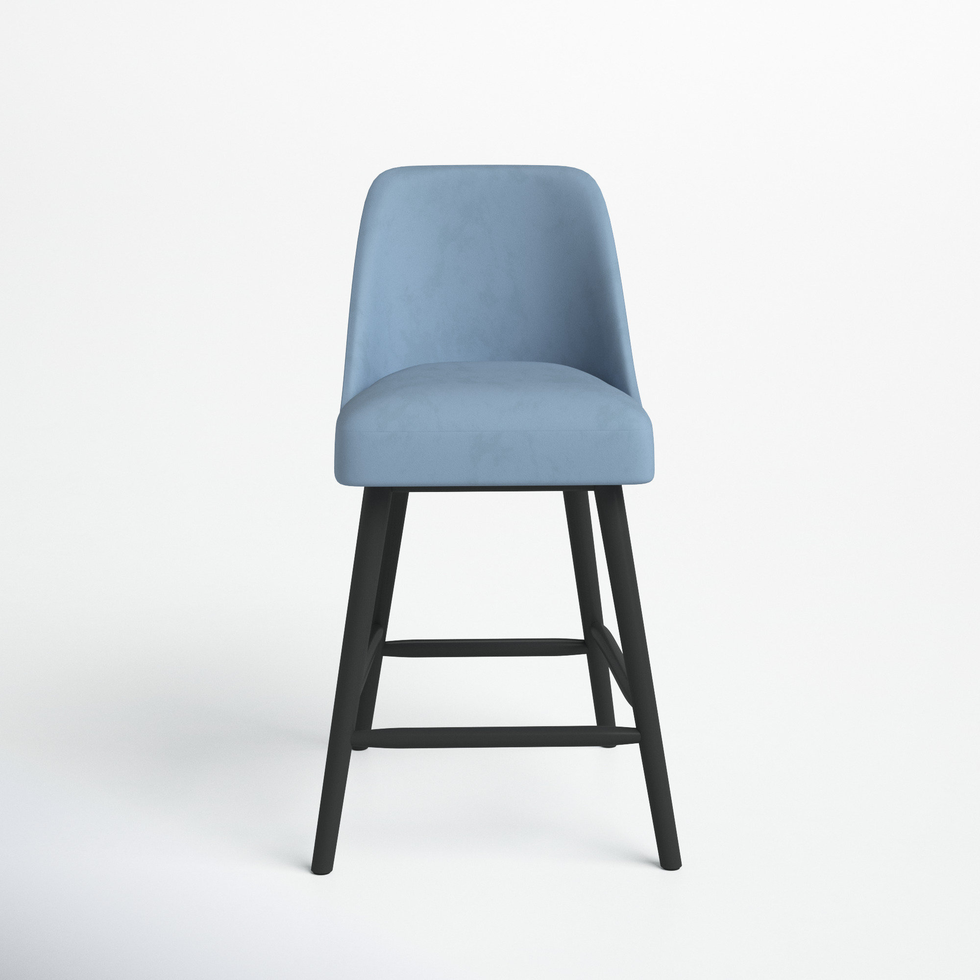 Gallie Counter & Bar Stool, Counter Stool (27" Seat Height), Classic Ocean Velvet