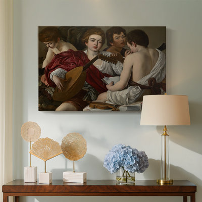 Les Musiciens-Caravage-Toile tendue avec châssis-c. 1595