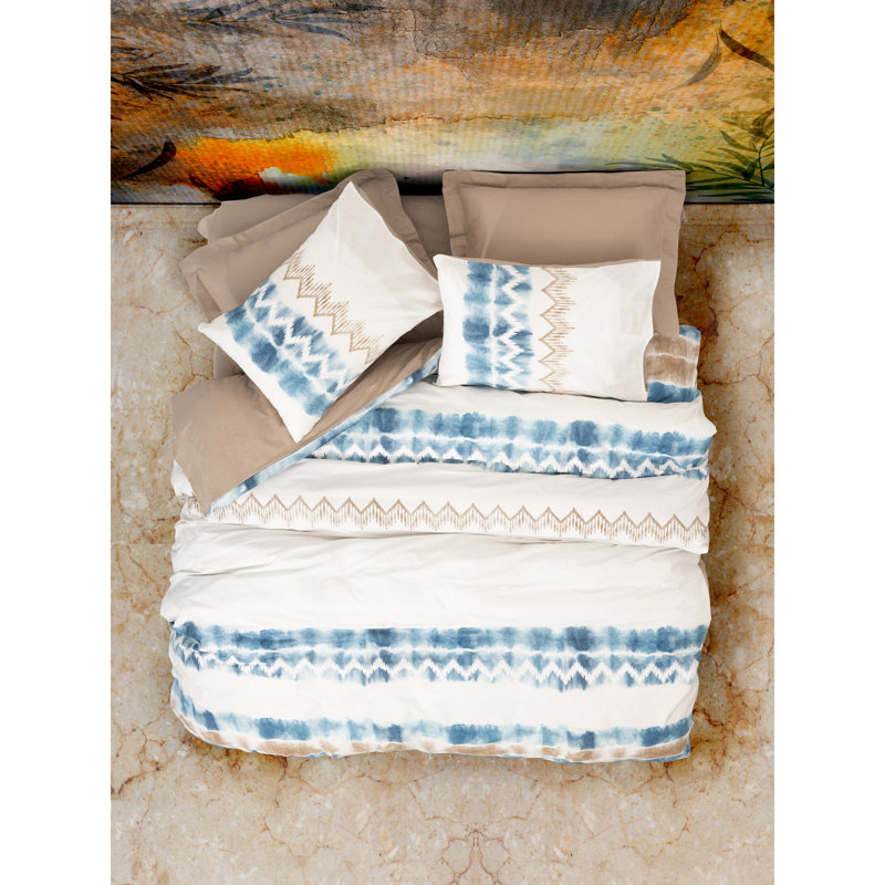 Ensemble de housse de couette 100% coton Skyline, Housse de couette 63 "x 87" + 2 pièces supplémen