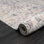 Tapis floral en polypropylène / polyester tissé à la machine Hayat en gris / beige / bleu-2070307422