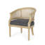 Chaise d'appoint en bois d'hévéa gris anthracite-596529135