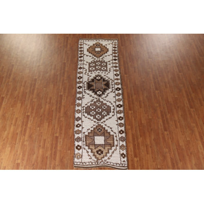 Natural Dye Anatolian Oriental Runner Rug 3x11