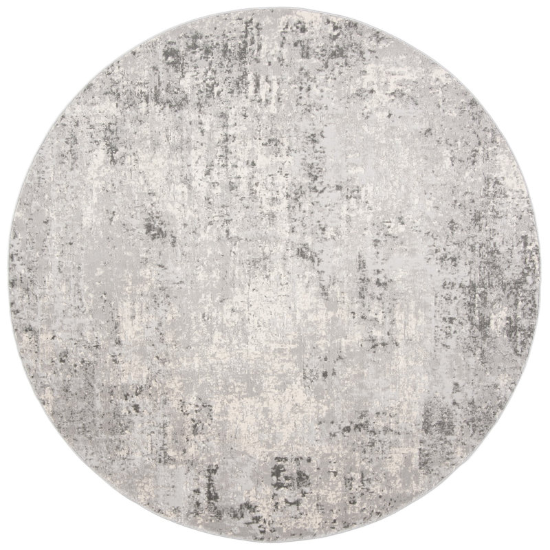 Tapis abstrait Keyra Performance, Rond 6 pi 7 po