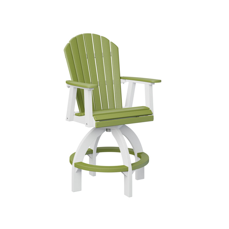 Berlin Gardens Comfo Back Regular Top With White Base Swivel Chair, Kiwi Green, 26.5"