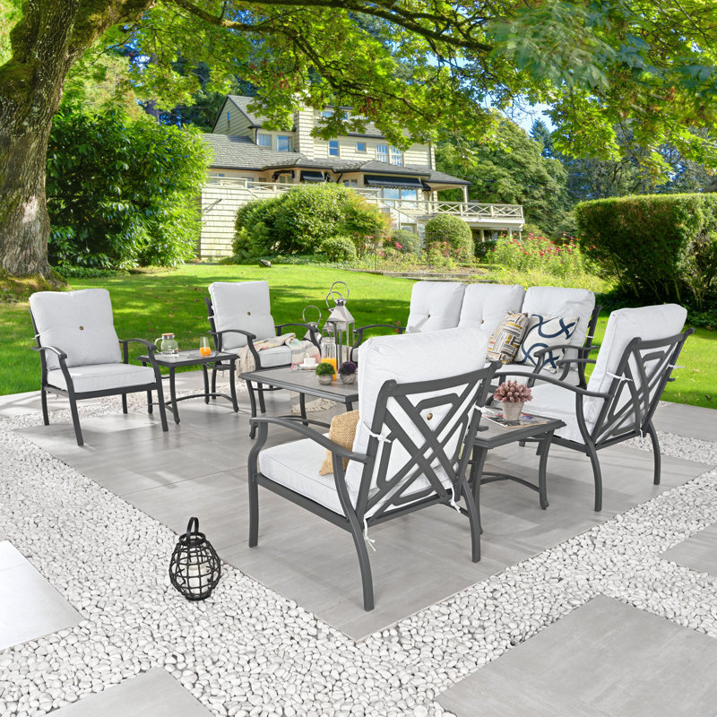 8-Piece conversation set, White