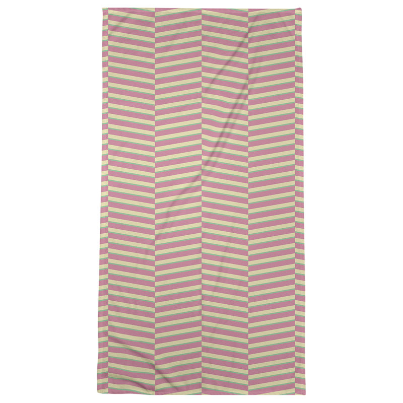 Jaya Beach Towel, Pink/Green/Yellow