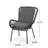 Minimalist Grey Chairs With And Seat Covers Chic Chair, Seat, Iron Frame
