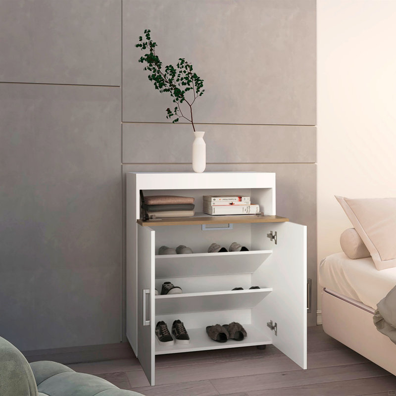 Shoe Rack, 3 Doors, 3 Shelves, 4 Legs