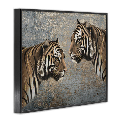  Mirrored Tiger Duo Framed Giclee Art by Svetlana Aleynikova