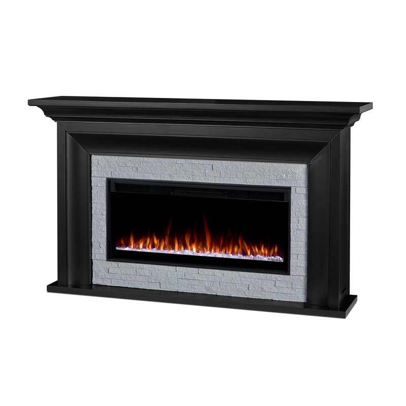 Sonia 69" Landscape Electric Fireplace by Real Flame, Black, Smart