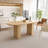 Oval Dining Table With Wood Strip Base-391441974