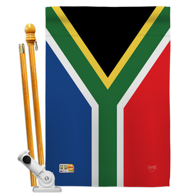 Double Sided 40'' H x 28'' W Polyester Flag Set