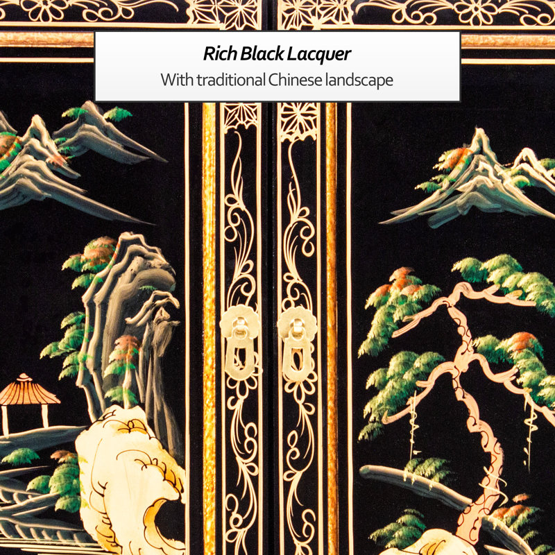 Black Lacquer Sideboard - Landscape