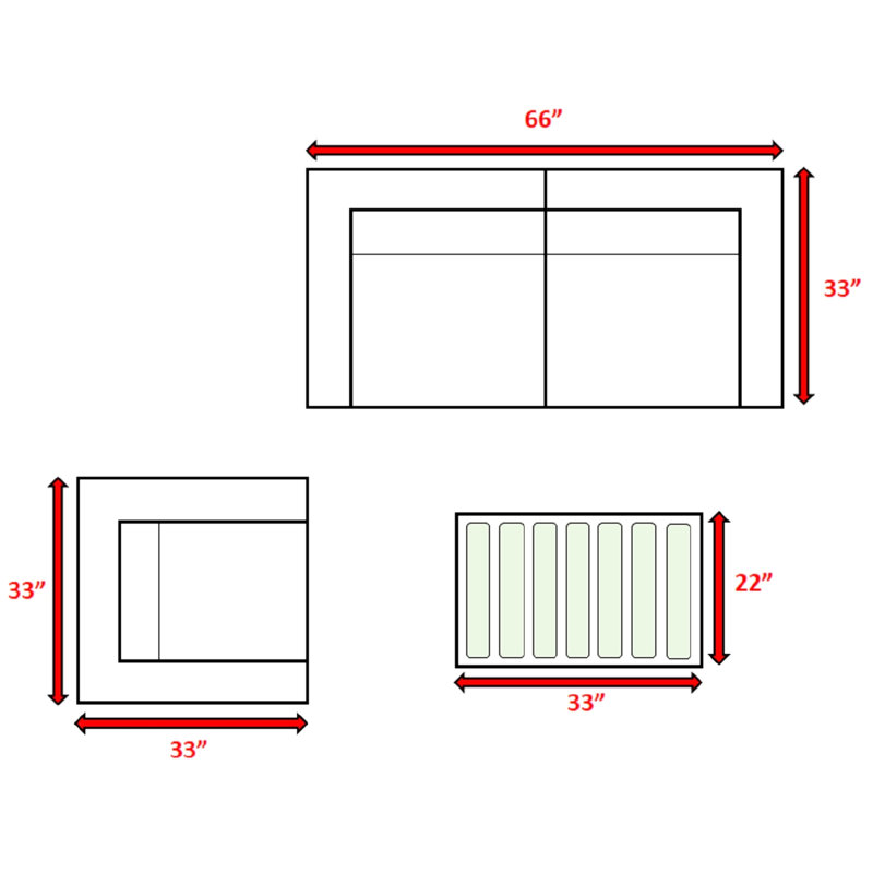 Sièges d'extérieur pour 3 personnes, entièrement assemblés, coussins, structure à l'épreuve des intempéries, housses amovibles lavables à la machine, sièges confortables, plateau de table de bord de mer avec salon de 5 pouces tissé à la main et à l'eau