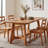 63-Inch Solid Wood Dining Table, Farmhouse Rectangular Kitchen Dinner Table For 4-6 People
