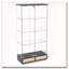 Vitrine moderne en verre avec 2 grands tiroirs et lumières DEL-1909955341