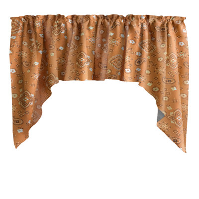 Cotton Blend Paisley Swag Window Valance