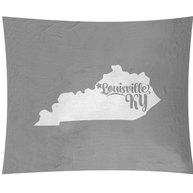 Tapisserie murale louisville kentucky, H 88 po x l 104 po, Gris