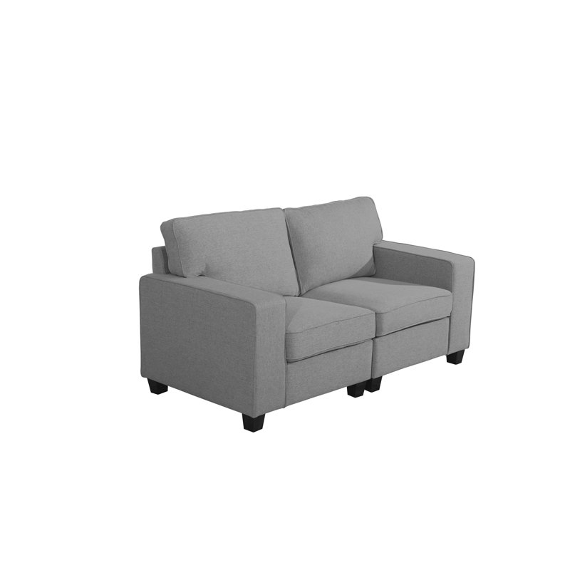 Causeuse Inaya 67 po - Lin gris clair pour 2 petits espaces ou appartements