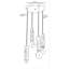 Luminaire suspendu grappe 4 lumières Biarni