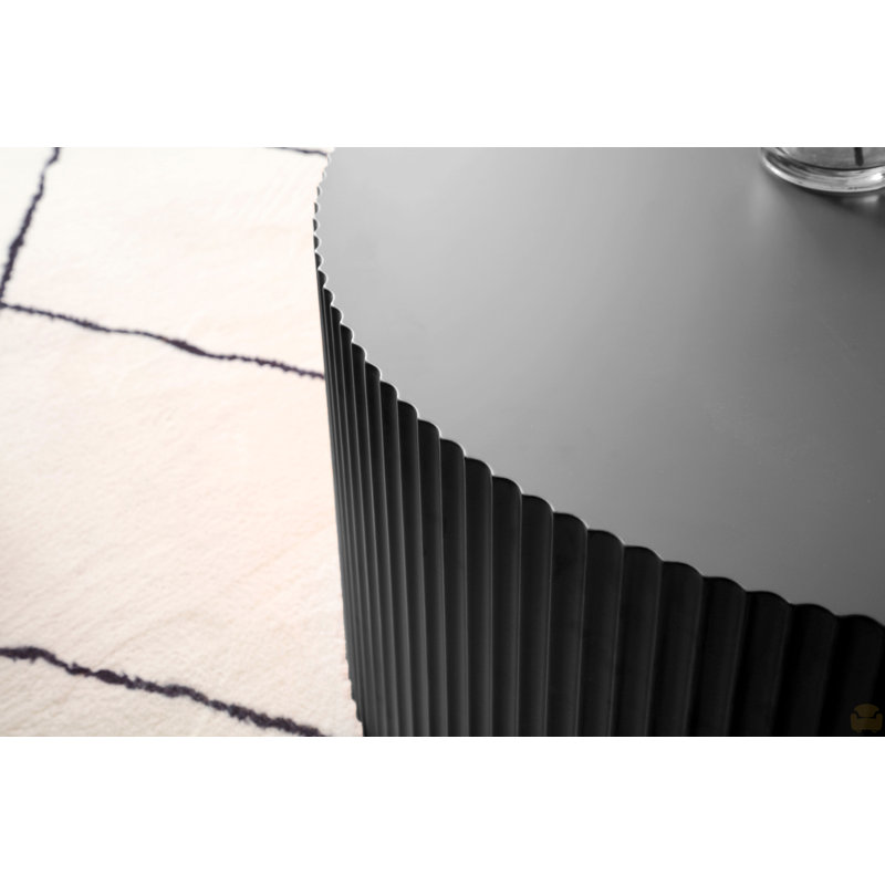 Table basse ronde, Noir mat