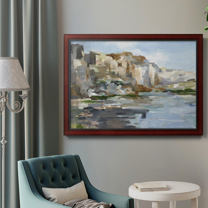 Falaises de l'Ouest I - Toile encadrée de qualité supérieure - prête à être accrochée, H 18 po x l 27 po x P 2,5 po