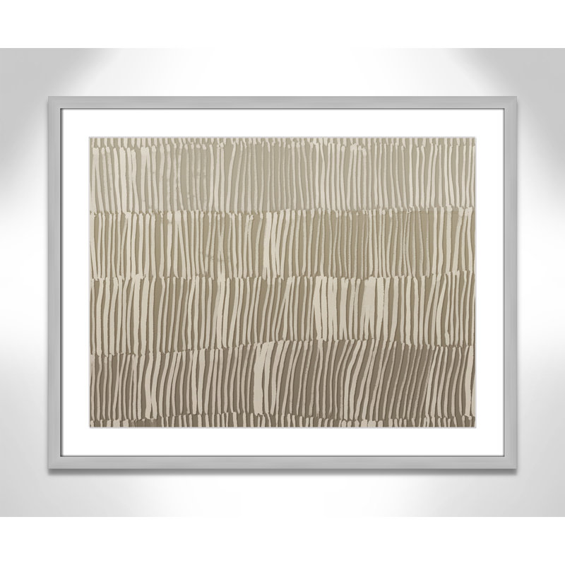 Linear Calm II - Version paysage par , Argenté mat, L 29,5 po x H 23,5 po, Imprimé mat