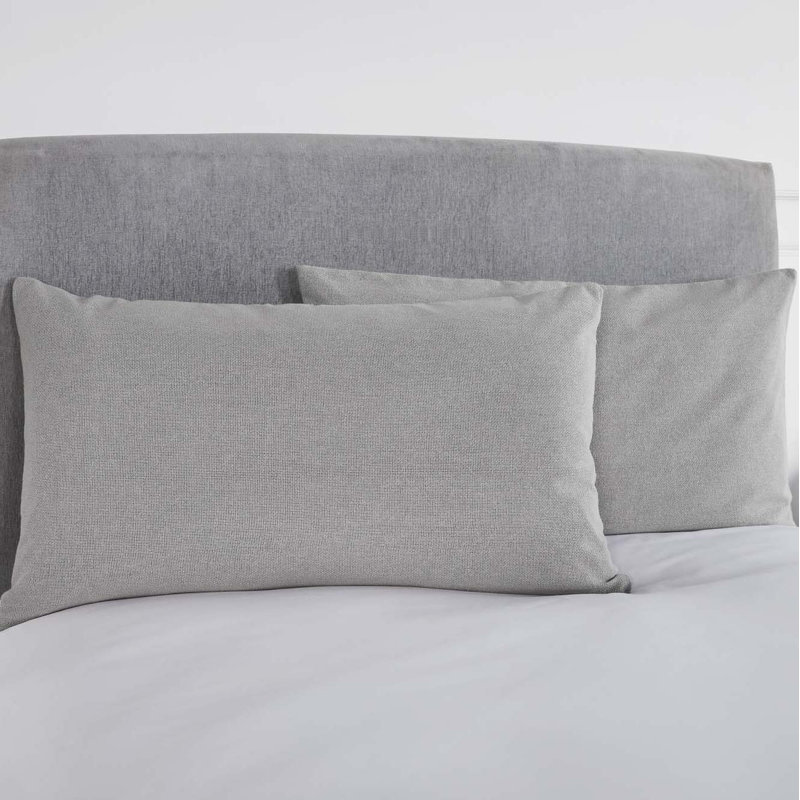 Couvre-oreiller en toile de jute gris tourterelle, Très grand