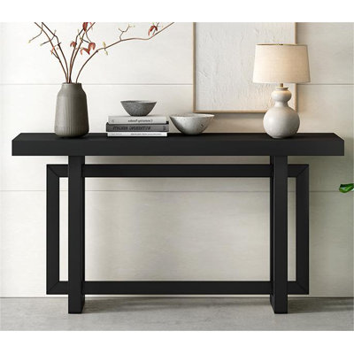 17 Stories Contemporary Console Table With Industrial-inspired Concrete ...