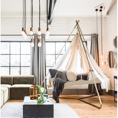 Balancelle de lit d'extérieur avec support en acier inoxydable et support extérieur TiiPii, grand 6 pi