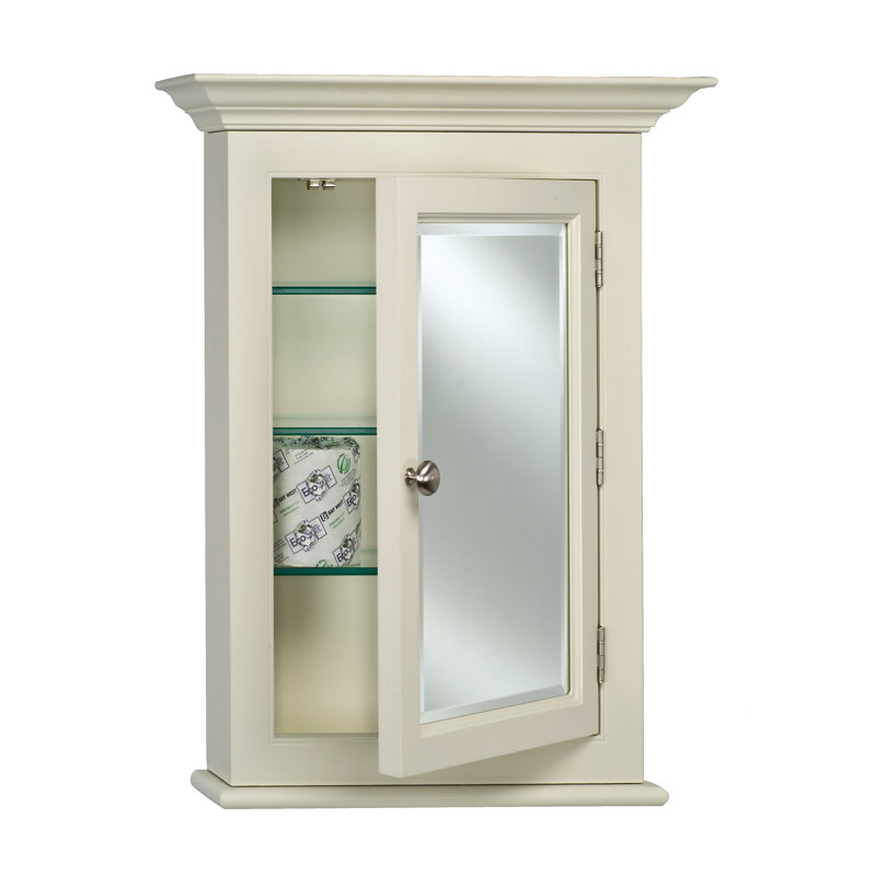 Armoire à pharmacie encastrée encadrée Ilfracombe, H 30,13 po x l 25,75 po x P 7 po, Biscuit
