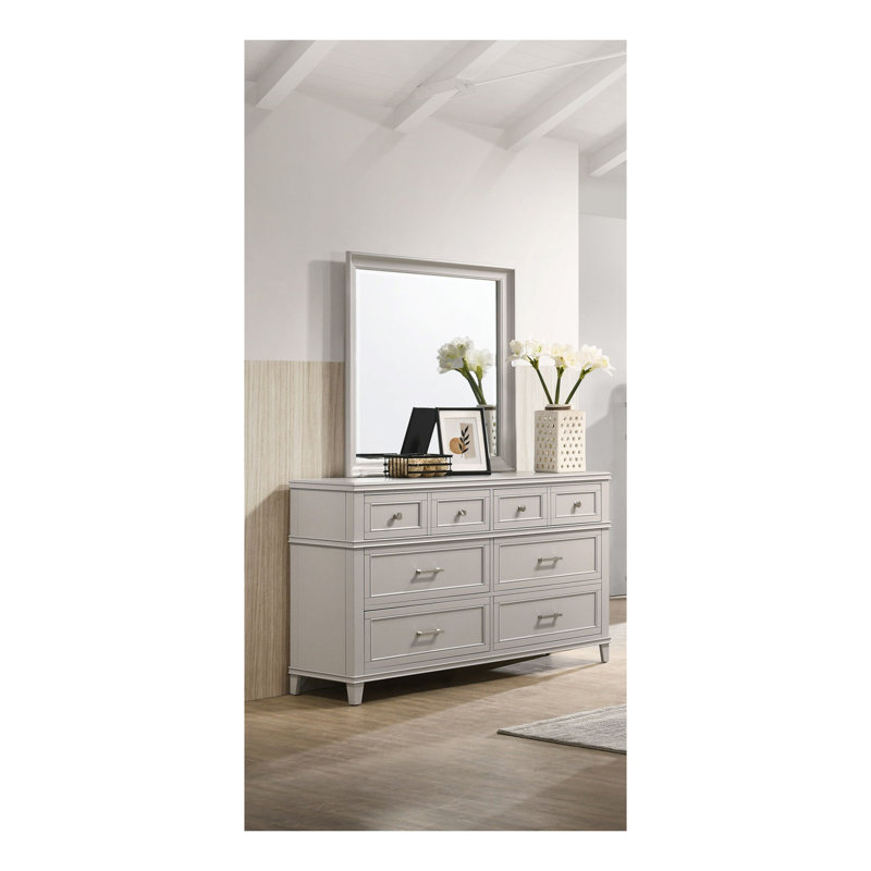 Commode 6 tiroirs grise