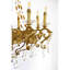 Élégant lustre à huit bras avec des prismes de cristal en laiton décorations florales pour la décoration de la maison et de l'espace de vie