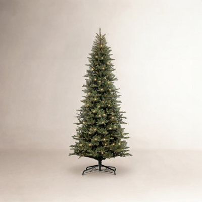 Hachmin Slender Green Realistic Artificial Fir Christmas Tree with Lights