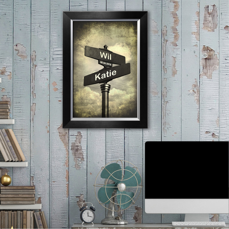 Impression sur toile Lovers Crossroads - Cadeaux personnalisés pour l'anniversaire de mariage., H 18 po x l 12 po, Oui