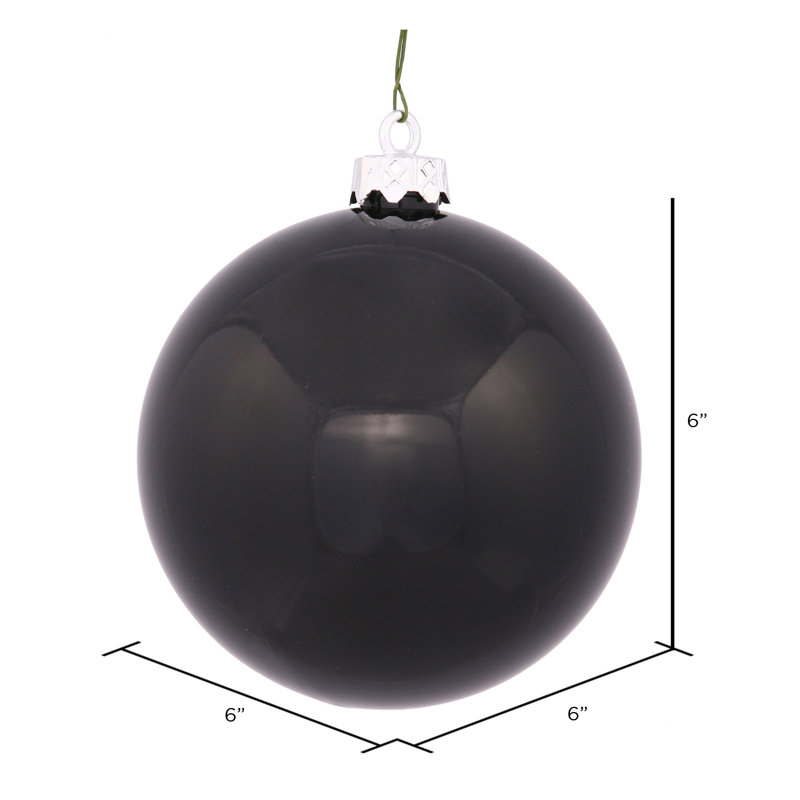 Boule incassable 6 po, H 6 po x l 6 po x P 6 po, Noir, Ensemble de 4