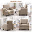Fauteuil rembourré avec rangement intérieur pour accoudoirs-448415071