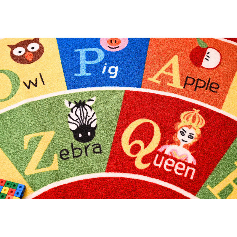 Furnish my Place 745 ABC with Animal ABC Area Rug for Kids | Educational Alphabet | Animals Children Rug | Contemporary Design | Multicolor