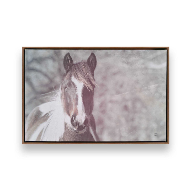 «Sunny Field IV» par Nathan Larson, reproduction d'art sur toile, H 12 po x l 18 po, Cadre flottant, Brun