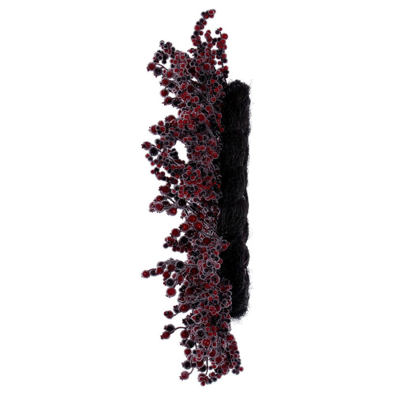 28" Winter Icy Red & Burgundy Berry Wreath.